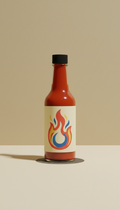 Outback Fire hot sauce glass bottle