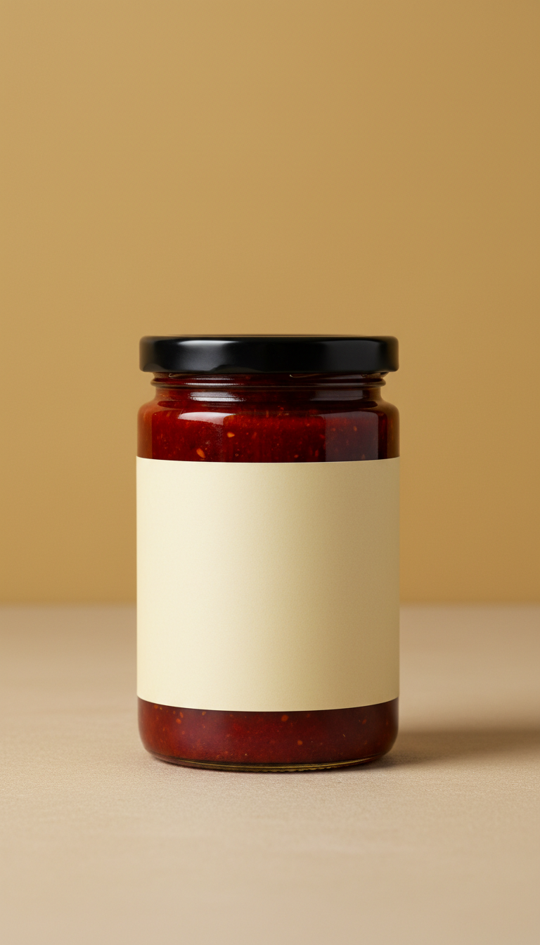Desert Sunrise chilli jam glass jar