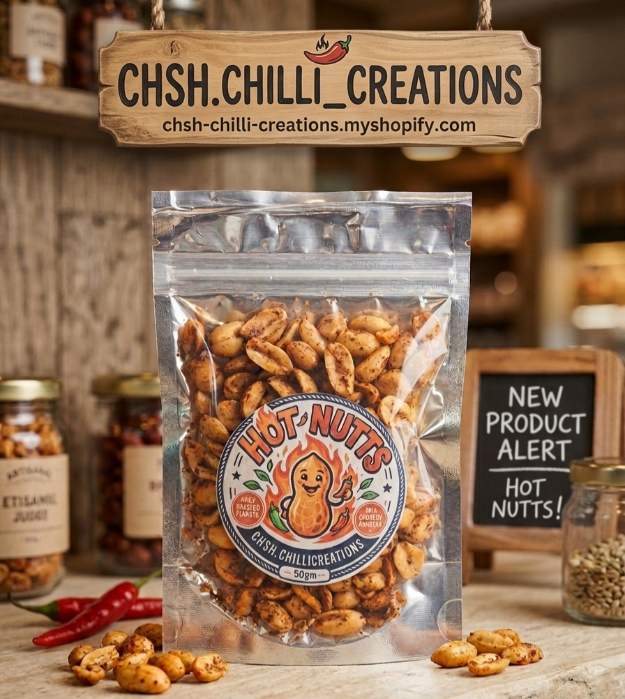HOT NUTTS – (Fresh Roasted Chilli Nutts)